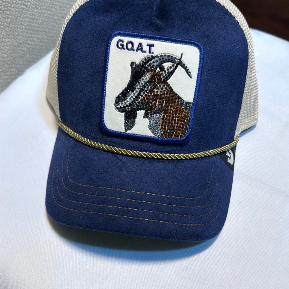 Goorin Bros Cream and Black Trucker Hat